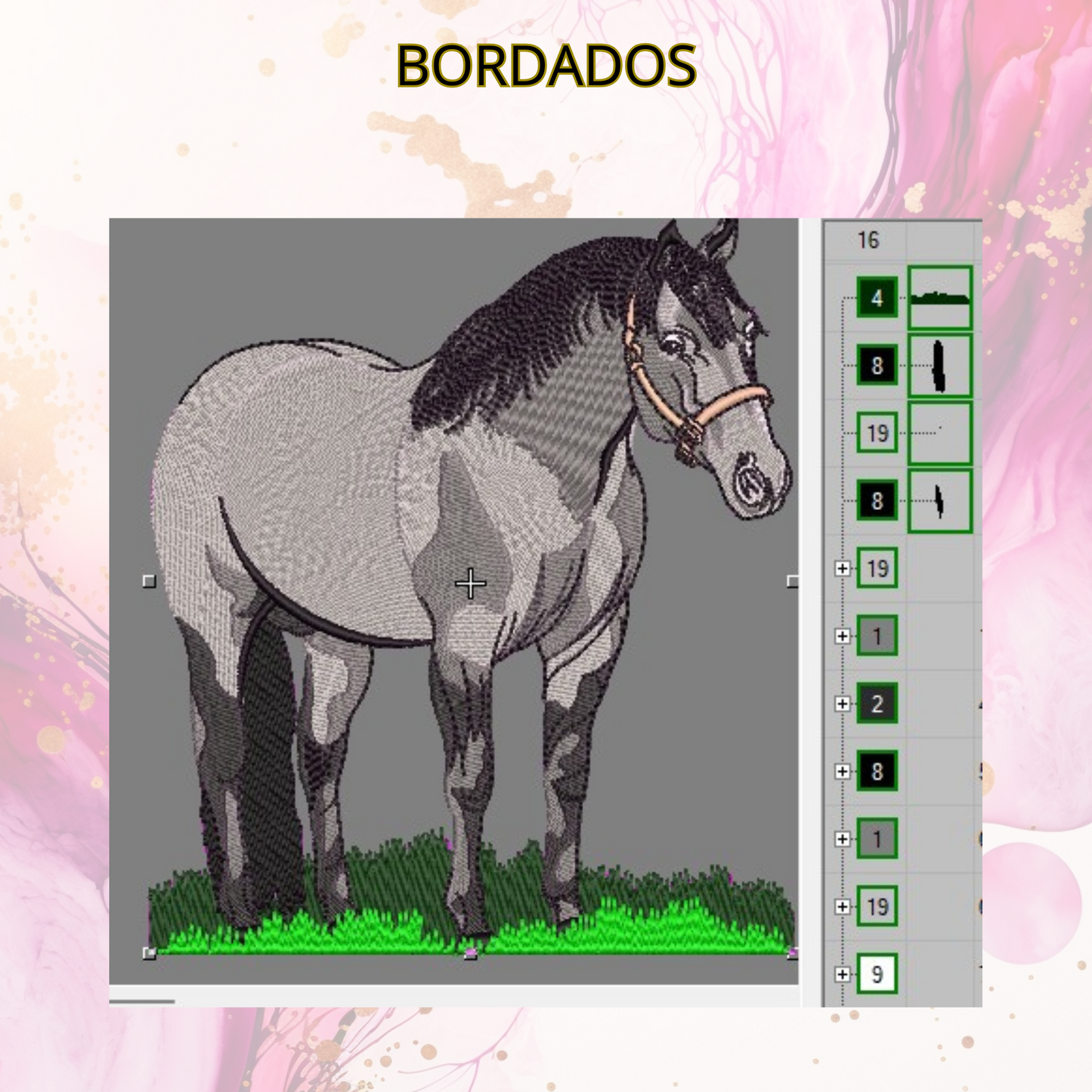 Diseño bordado digital,