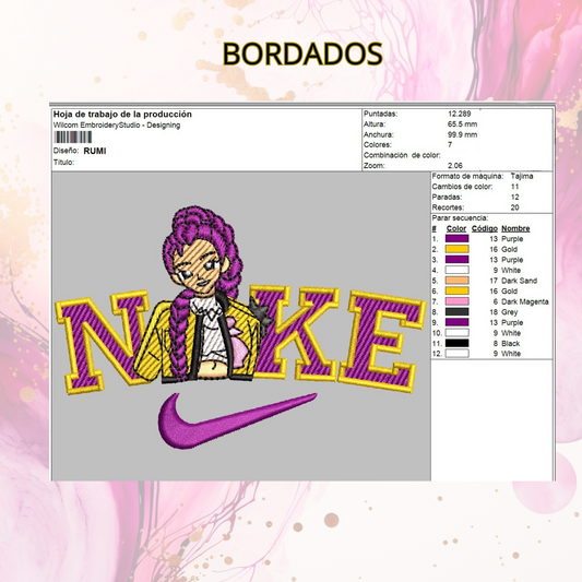 Diseño bordado digital,