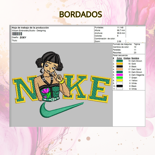 Diseño bordado digital,