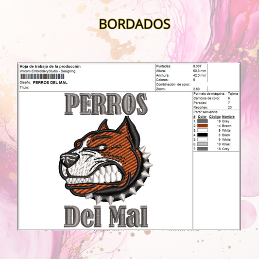 Diseño bordado digital,
