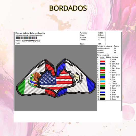 Diseño bordado digital,